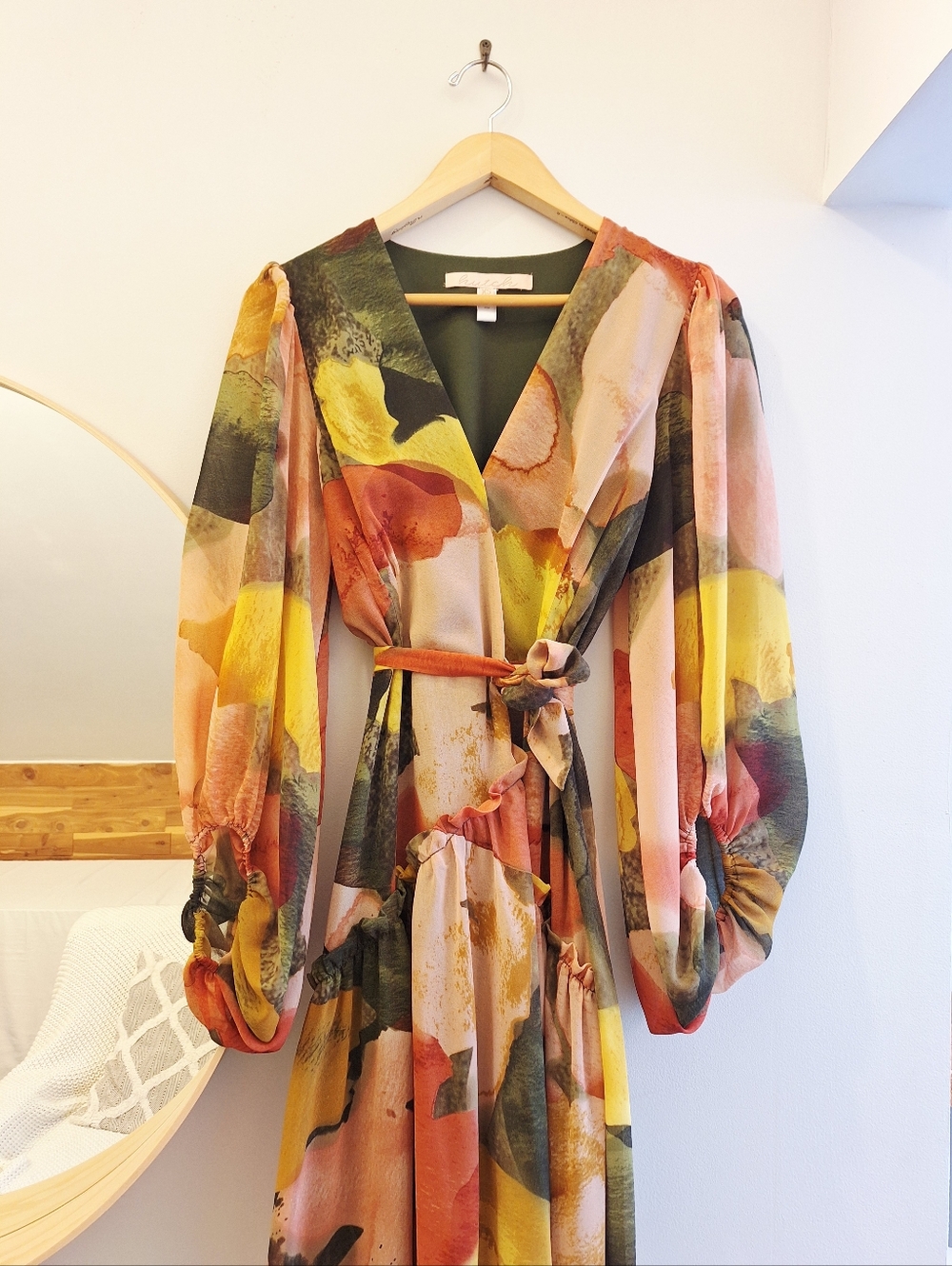 Anthropologie Hutch Floral Geo Wrap Maxi Dress - XS - Picture 4 of 8